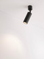 Preview: Nova Luce Deckenleuchte Comet schwenkbar GU10 Schwarz Aluminium Ø4cm 9011466