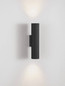 Preview: Nova Luce Wandleuchte Comet 2-flammig 2xGU10 Schwarz Aluminium Ø4cm 9011468