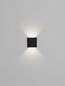 Preview: Nova Luce LED Wandeinbauleuchte Iko 1W 45lm warmweiss 3000K IP67 Schwarz 9x5,5cm 9019222
