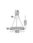 Preview: Nova Luce LED Pendelleuchte Alaro dimmbar 46W warmweiss 3000K Messinggold Stahl Aluminium Ø60cm 9019725