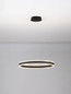 Preview: Nova Luce LED Pendelleuchte Alaro dimmbar 46W warmweiss 3000K Schwarz Stahl Aluminium Ø60cm 9019726