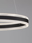 Preview: Nova Luce LED Pendelleuchte Alaro dimmbar 46W warmweiss 3000K Schwarz Stahl Aluminium Ø60cm 9019726