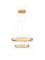 Preview: Nova Luce LED Pendelleuchte Alaro dimmbar 69W warmweiss 3000K Messinggold Stahl Aluminium Ø60cm 9019727