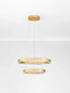 Preview: Nova Luce LED Pendelleuchte Alaro dimmbar 69W warmweiss 3000K Messinggold Stahl Aluminium Ø60cm 9019727