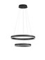 Preview: Nova Luce LED Pendelleuchte Alaro dimmbar 69W warmweiss 3000K Schwarz Stahl Aluminium Ø60cm 9019728
