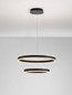 Preview: Nova Luce LED Pendelleuchte Alaro dimmbar 69W warmweiss 3000K Schwarz Stahl Aluminium Ø60cm 9019728