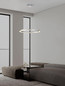 Preview: Nova Luce LED Pendelleuchte Elmo dimmbar 48W neutralweiss 3500K Chrom Aluminium Edelstahl Ø64cm 9019729