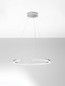Preview: Nova Luce LED Pendelleuchte Elmo dimmbar 48W neutralweiss 3500K Chrom Aluminium Edelstahl Ø64cm 9019729