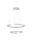 Preview: Nova Luce LED Pendelleuchte Elmo dimmbar 70W neutralweiss 3500K Chrom Aluminium Edelstahl Ø63cm 9019731
