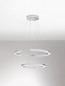 Preview: Nova Luce LED Pendelleuchte Elmo dimmbar 70W neutralweiss 3500K Chrom Aluminium Edelstahl Ø63cm 9019731