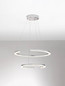 Preview: Nova Luce LED Pendelleuchte Elmo dimmbar 70W neutralweiss 3500K Chrom Aluminium Edelstahl Ø63cm 9019731