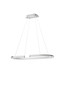 Preview: Nova Luce LED Pendelleuchte Elmo dimmbar 48W neutralweiss 3500K Chrom Aluminium Edelstahl 90x35cm 9019732