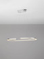 Preview: Nova Luce LED Pendelleuchte Elmo dimmbar 48W neutralweiss 3500K Chrom Aluminium Edelstahl 90x35cm 9019732