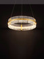 Preview: Nova Luce LED Pendelleuchte Kezo dimmbar 45W neutralweiss 3500K Platingold Glas Edelstahl Ø60cm 9019733