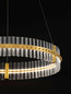 Preview: Nova Luce LED Pendelleuchte Kezo dimmbar 56W neutralweiss 3500K Platingold Glas Edelstahl Ø78cm 9019734