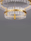 Preview: Nova Luce LED Pendelleuchte Kezo dimmbar 67W neutralweiss 3500K Platingold Glas Edelstahl Ø60cm 9019735