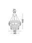 Preview: Nova Luce LED Pendelleuchte Kezo dimmbar 67W neutralweiss 3500K Platingold Glas Edelstahl Ø60cm 9019735