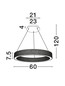 Preview: Nova Luce LED Pendelleuchte Kinara dimmbar 70W warmweiss 3000K Platingold Aluminium Edelstahl Ø60cm 9019742