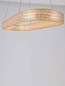 Preview: Nova Luce LED Pendelleuchte Kinara dimmbar 70W warmweiss 3000K Platingold Aluminium Edelstahl 90x37cm 9019743