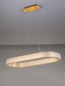 Preview: Nova Luce LED Pendelleuchte Kinara dimmbar 70W warmweiss 3000K Platingold Aluminium Edelstahl 90x37cm 9019743