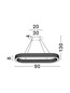 Preview: Nova Luce LED Pendelleuchte Kinara dimmbar 70W warmweiss 3000K Platingold Aluminium Edelstahl 90x37cm 9019743