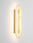 Preview: Nova Luce LED Wandleuchte Aider 19W warmweiss 3000K Messinggold Stahl Aluminium 42,5x16,5cm 9019744