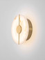 Preview: Nova Luce LED Wandleuchte Aider 12W warmweiss 3000K Messinggold Stahl Aluminium Ø20cm 9019745