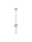 Preview: Nova Luce Pendelleuchte Maru E27 Messinggold Stahl Aluminium Ø12cm 9019756