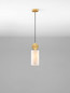 Preview: Nova Luce Pendelleuchte Maru E27 Messinggold Stahl Aluminium Ø12cm 9019756
