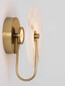 Preview: Nova Luce LED Wandleuchte Maru 6W warmweiss 3000K Messinggold Stahl Aluminium 31x25cm 9019757