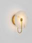 Preview: Nova Luce LED Wandleuchte Maru 6W warmweiss 3000K Messinggold Stahl Aluminium 31x25cm 9019757