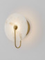 Preview: Nova Luce LED Wandleuchte Maru 6W warmweiss 3000K Messinggold Stahl Aluminium 31x25cm 9019757