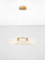 Preview: Nova Luce LED Pendelleuchte Aider dimmbar 34W warmweiss 3000K Messinggold Stahl Aluminium Ø63cm 9019758