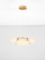 Preview: Nova Luce LED Pendelleuchte Aider dimmbar 34W warmweiss 3000K Messinggold Stahl Aluminium Ø63cm 9019758