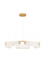 Preview: Nova Luce LED Pendelleuchte Aider dimmbar 45W warmweiss 3000K Messinggold Stahl Aluminium Ø93cm 9019759