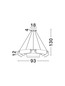 Preview: Nova Luce LED Pendelleuchte Aider dimmbar 45W warmweiss 3000K Messinggold Stahl Aluminium Ø93cm 9019759