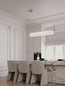 Preview: Nova Luce LED Pendelleuchte Aider dimmbar 35W warmweiss 3000K Messinggold Stahl Aluminium 100x8cm 9019760