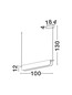 Preview: Nova Luce LED Pendelleuchte Aider dimmbar 35W warmweiss 3000K Messinggold Stahl Aluminium 100x8cm 9019760