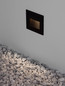 Preview: Nova Luce LED Wandeinbauleuchte Mono 3W warmweiss 3000K IP65 Schwarz Aluminium 6x6cm 9026145