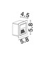 Preview: Nova Luce LED Wandeinbauleuchte Mono 3W warmweiss 3000K IP65 Schwarz Aluminium 6x6cm 9026145