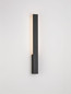 Preview: Nova Luce LED Außen-Wandleuchte Isos 6W warmweiss 3000K IP65 salzwasserfest Schwarz Aluminium 60x6cm 9030100
