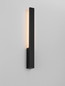 Preview: Nova Luce LED Außen-Wandleuchte Isos 6W warmweiss 3000K IP65 salzwasserfest Schwarz Aluminium 60x6cm 9030100