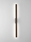 Preview: Nova Luce LED Außen-Wandleuchte Doul 20W warmweiss 3000K IP65 salzwasserfest Cortenstahl Aluminium 120x6cm 9030105