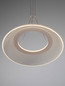Preview: Nova Luce LED Pendelleuchte Mantle 22W warmweiss 3000K Weiß Aluminium Ø40cm 9030109