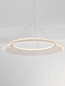 Preview: Nova Luce LED Pendelleuchte Mantle 38W warmweiss 3000K Weiß Aluminium Ø60cm 9030110