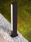 Preview: Nova Luce LED Sockelleuchte Stor 12W warmweiss 3000K IP65 salzwasserfest Schwarz Aluminium 60cm 9030111