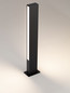 Preview: Nova Luce LED Sockelleuchte Stor 12W warmweiss 3000K IP65 salzwasserfest Schwarz Aluminium 60cm 9030111