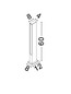 Preview: Nova Luce LED Sockelleuchte Stor 12W warmweiss 3000K IP65 salzwasserfest Schwarz Aluminium 60cm 9030111