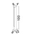 Preview: Nova Luce LED Wegeleuchte Stor 17W warmweiss 3000K IP65 salzwasserfest Schwarz Aluminium 100cm 9030112