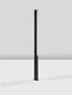 Preview: Nova Luce LED Wegeleuchte Stor 23W warmweiss 3000K IP65 salzwasserfest Schwarz Aluminium 150cm 9030113